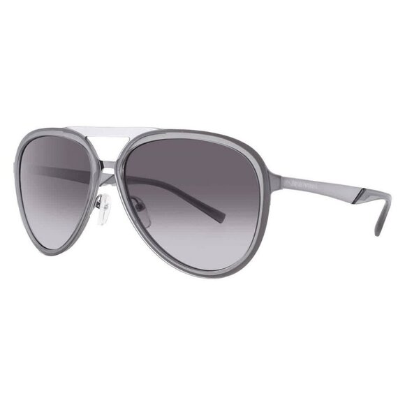 New Emporio Armani Grey Gradient Pilot Men's Sunglasses EA2145 33578G 59 Men S - Picture 2 of 5